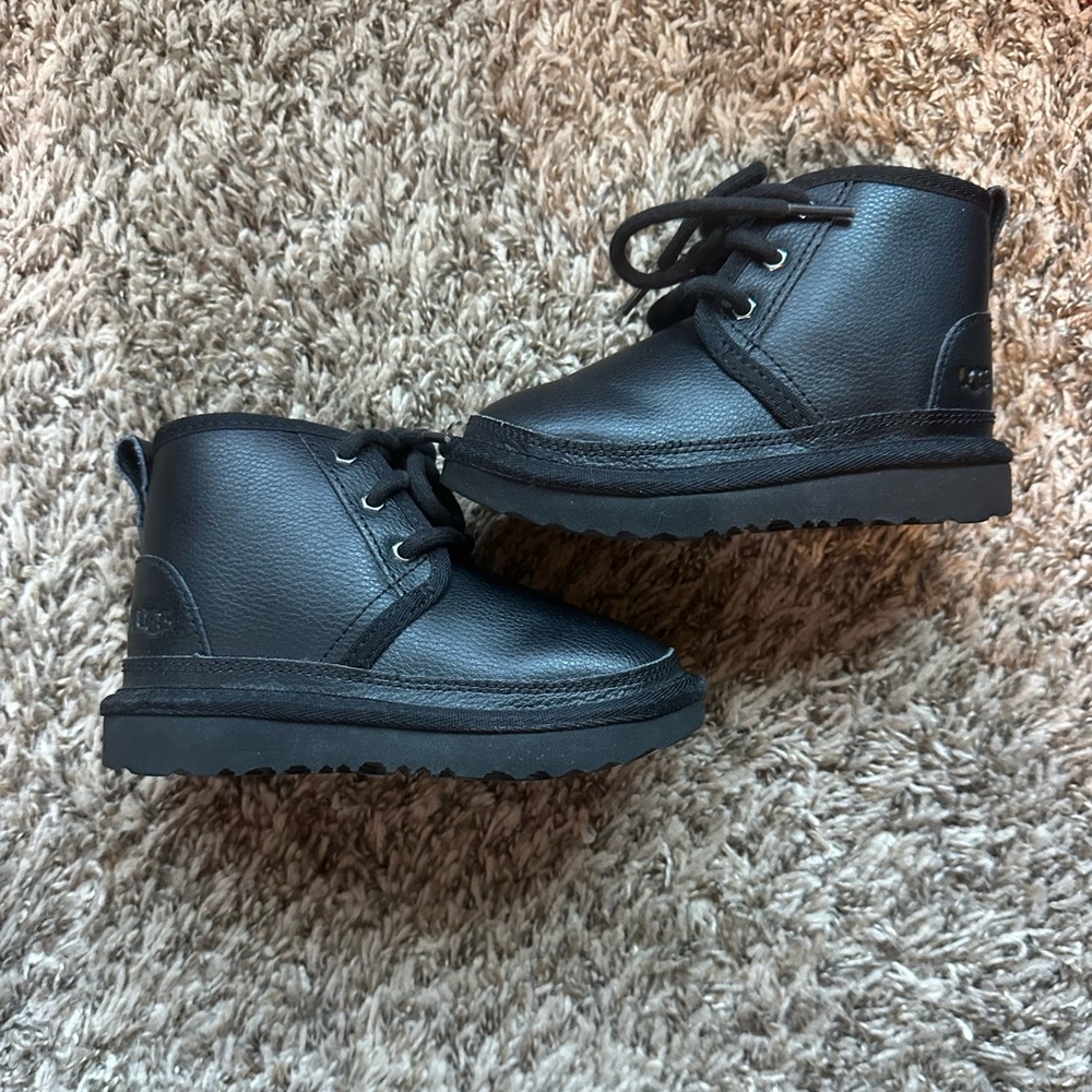 UGG Neumel Black Leather Boots